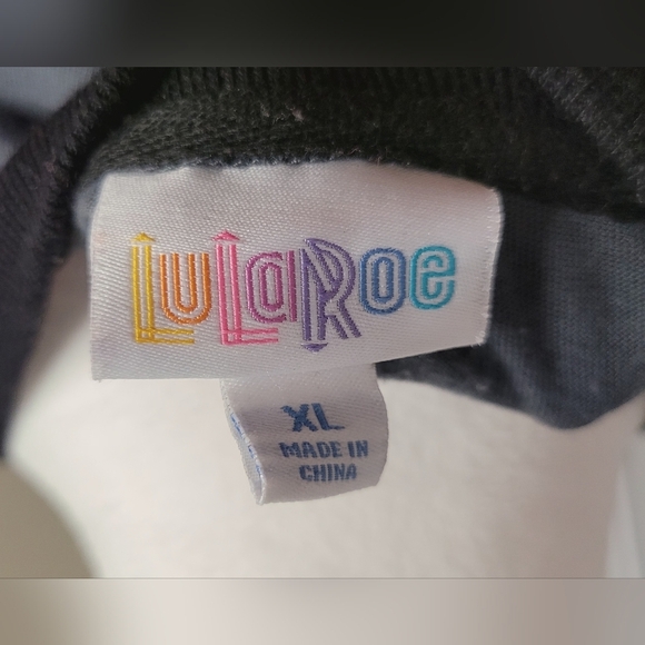 Lularoe Pink/Gray Blouse with Long Sleeves Shirt, Size XL - Picture 6 of 9